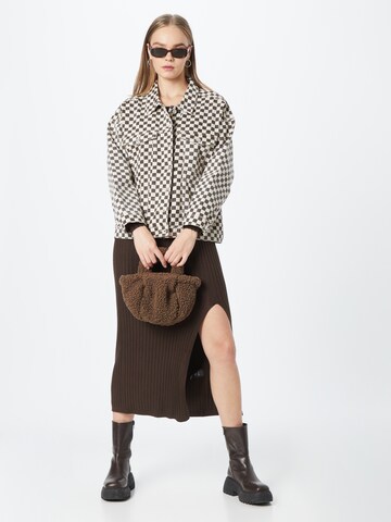 Monki Between-season jacket in Brown