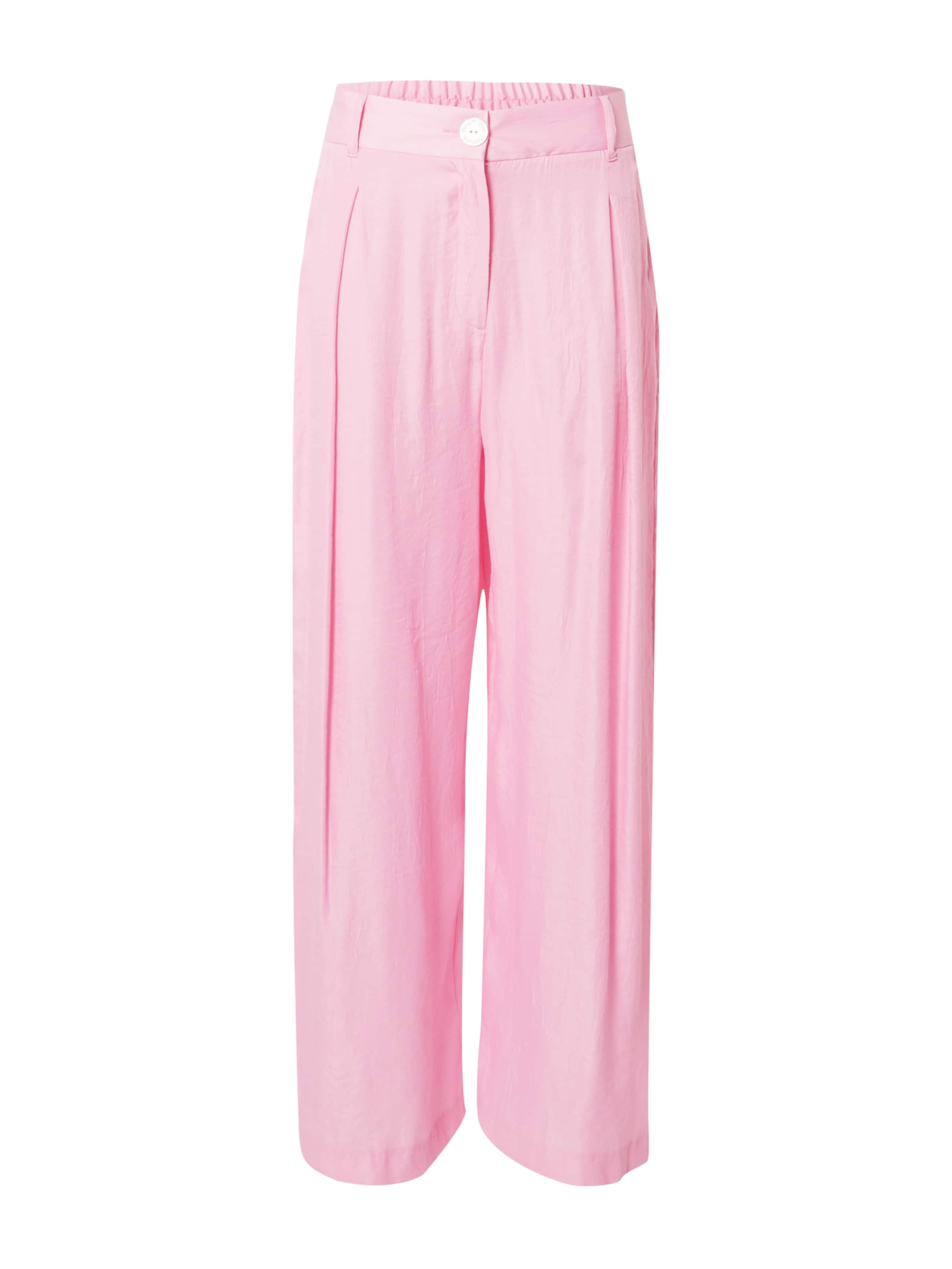 River Island Wide leg Pleat-front trousers in Pink: front