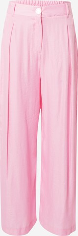 River Island Wide leg Παντελόνι πλισέ σε ροζ: μπροστά