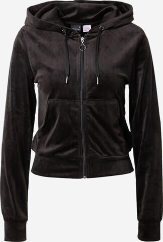 Gina Tricot Sweat jacket 'Melinda' in Black: front