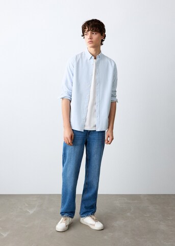 MANGO TEEN Regular fit Button Up Shirt in Blue