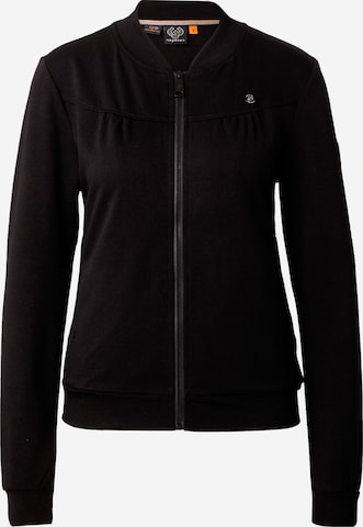 Ragwear Zip-Up Hoodie 'KENIA' in Black: front