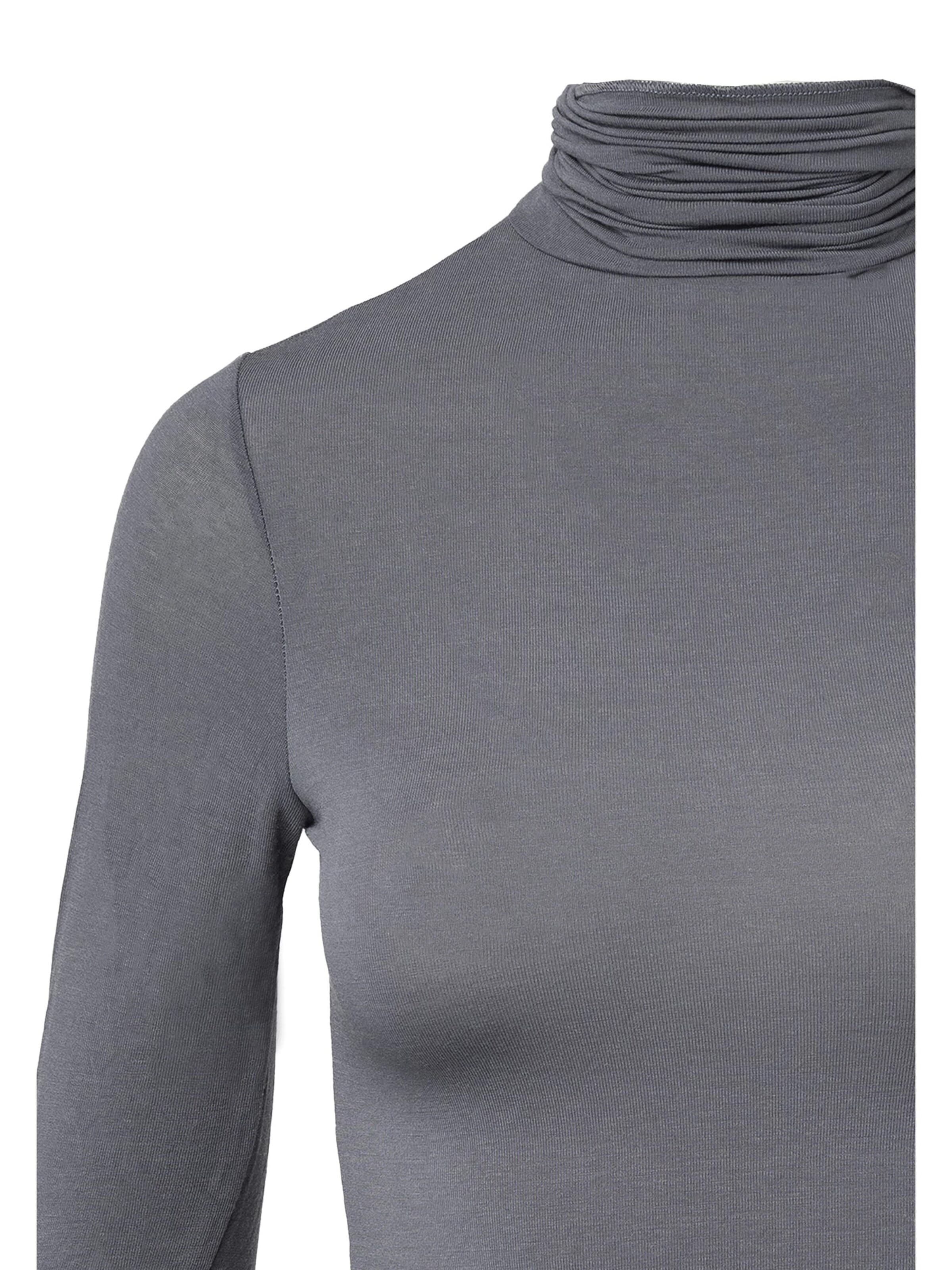 Maglietta intima 'Body Dolcevita Manica Lunga in Cashmere e Modal' di Ciocca in grigio