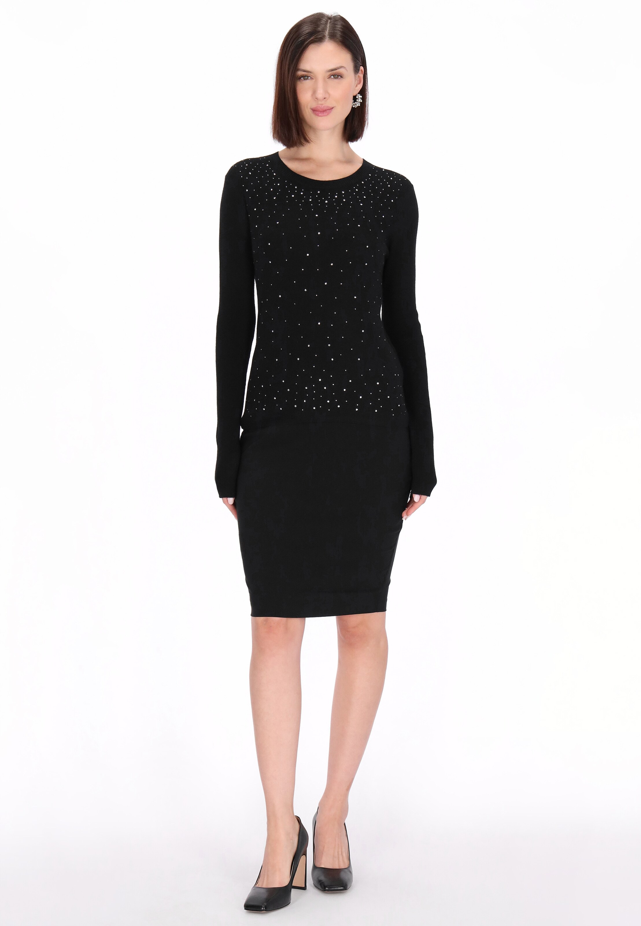 usha BLACK LABEL Trui 'Classic' in Zwart