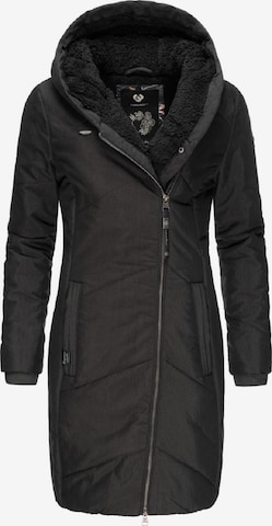 Ragwear Winter Coat 'Gordon Long II Intl.' in Black: front