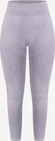 Smilodox Skinny Leggings 'Batik Scrunch' in Grau: predná strana