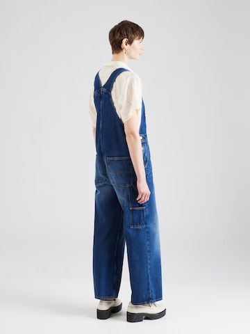 Monki Lużny krój Ogrodniczki jeansowe w kolorze niebieski