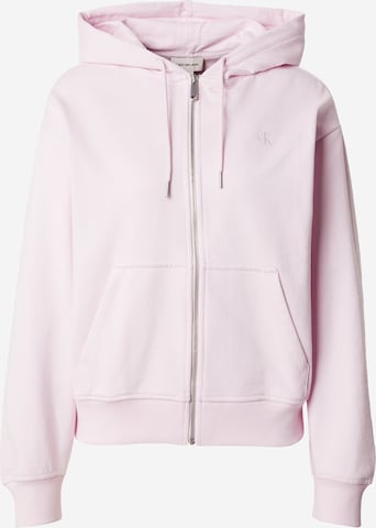 Calvin Klein Jeans Sweatjacke in Pink: Vorderseite