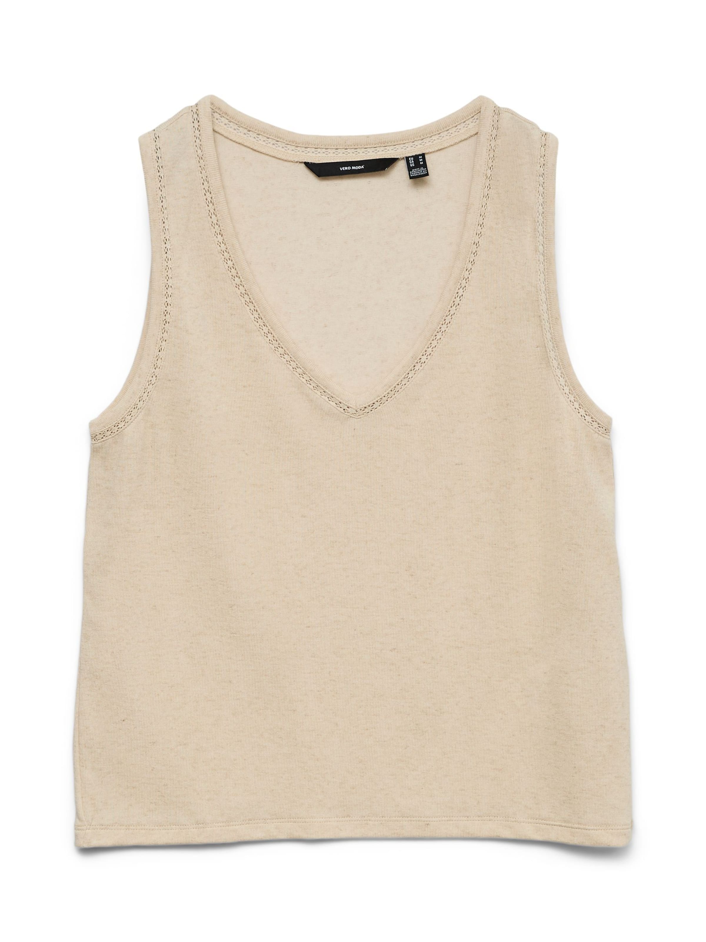 VERO MODA Top 'GINA' in M in de kleur Greige, Productweergave