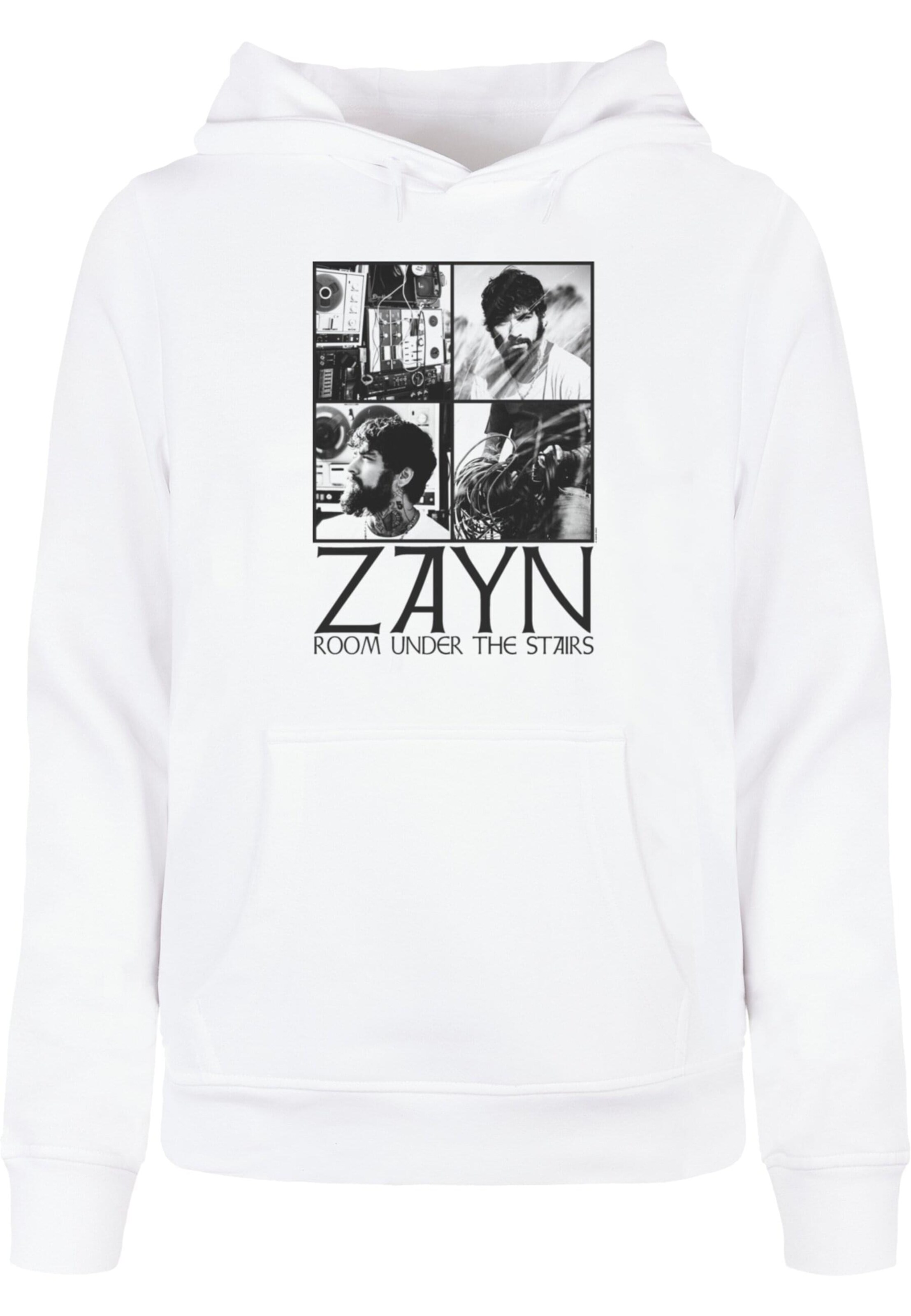 Sweat-shirt 'Zayn - Quad' Merchcode en blanc : devant