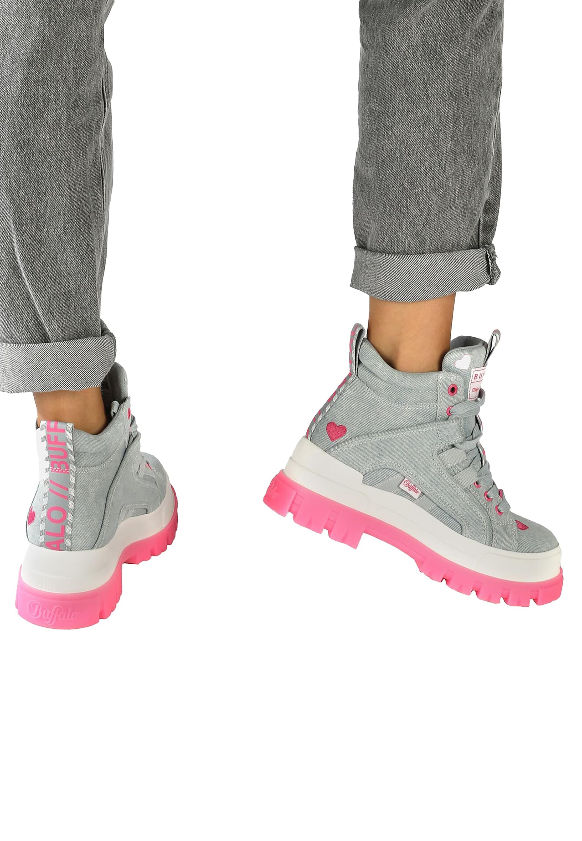 BUFFALO Lace-up bootie 'Aspha NC' in Blue