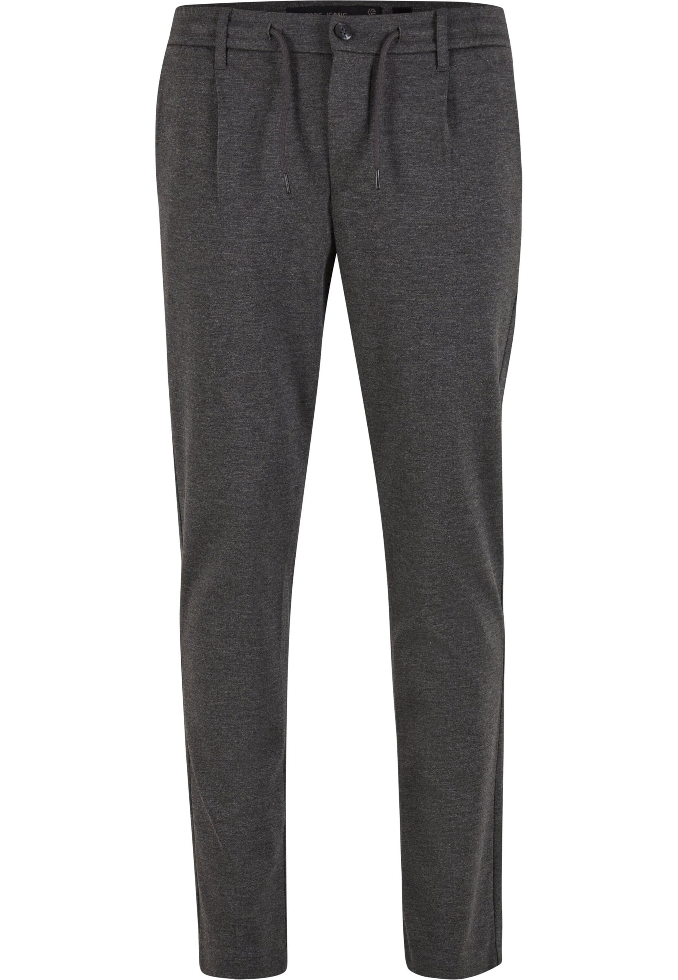 Regular Pantalon à pince 'Zeddi' INDICODE JEANS en gris : devant