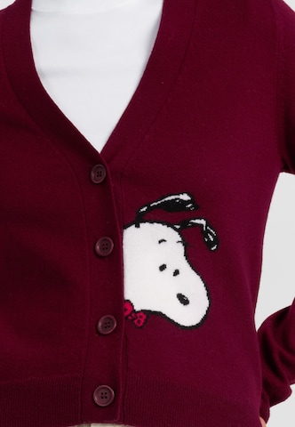 Chinti & Parker Cardigan 'Snoopy Peekabow' i rød