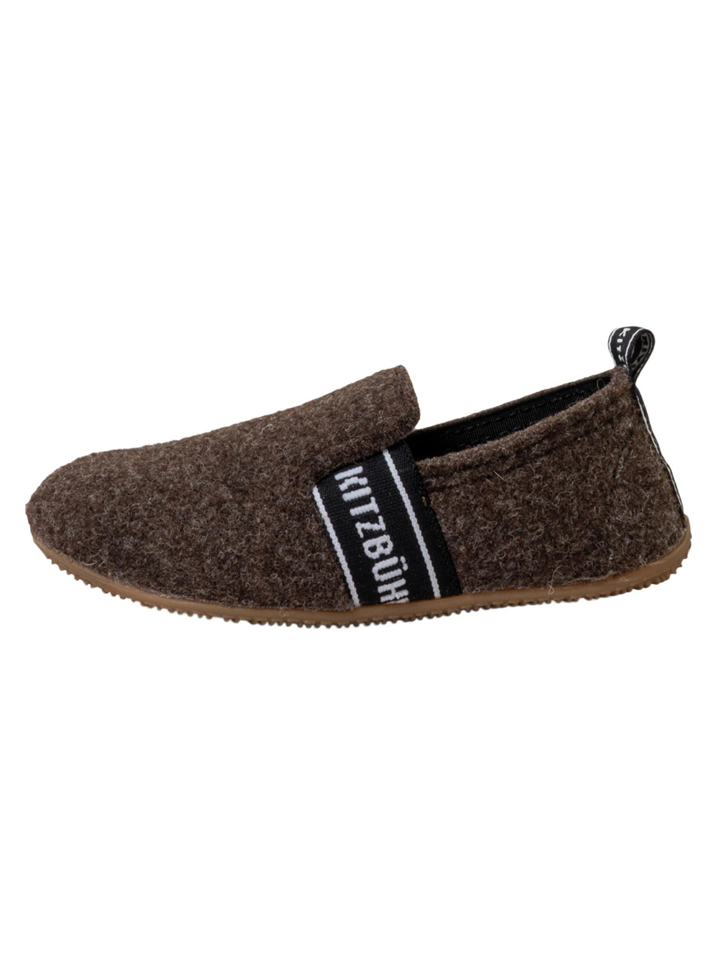Living Kitzbühel Slipper 'T-Modell Filz' in Brown: front
