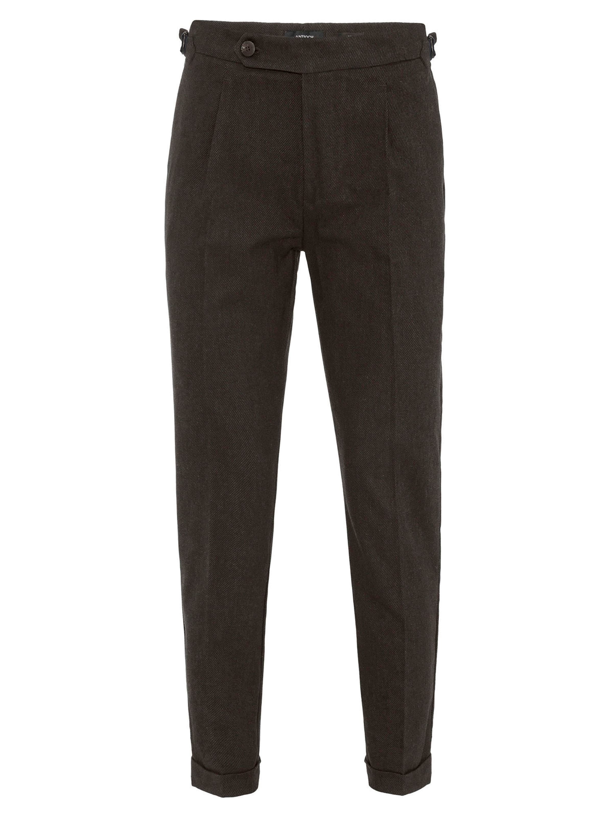 Antioch Брюки со складками в Коричневый: спереди