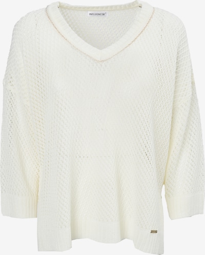 Pulover 'Holed pattern pull' Influencer pe negru / alb, Vizualizare produs