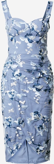 Rochie de cocktail Chi Chi London pe bleumarin / albastru fumuriu / albastru porumbel / albastru deschis / alb, Vizualizare produs