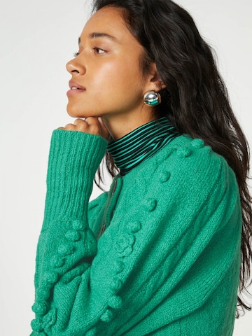 Fabienne Chapot Knit Cardigan 'Pop' in Green