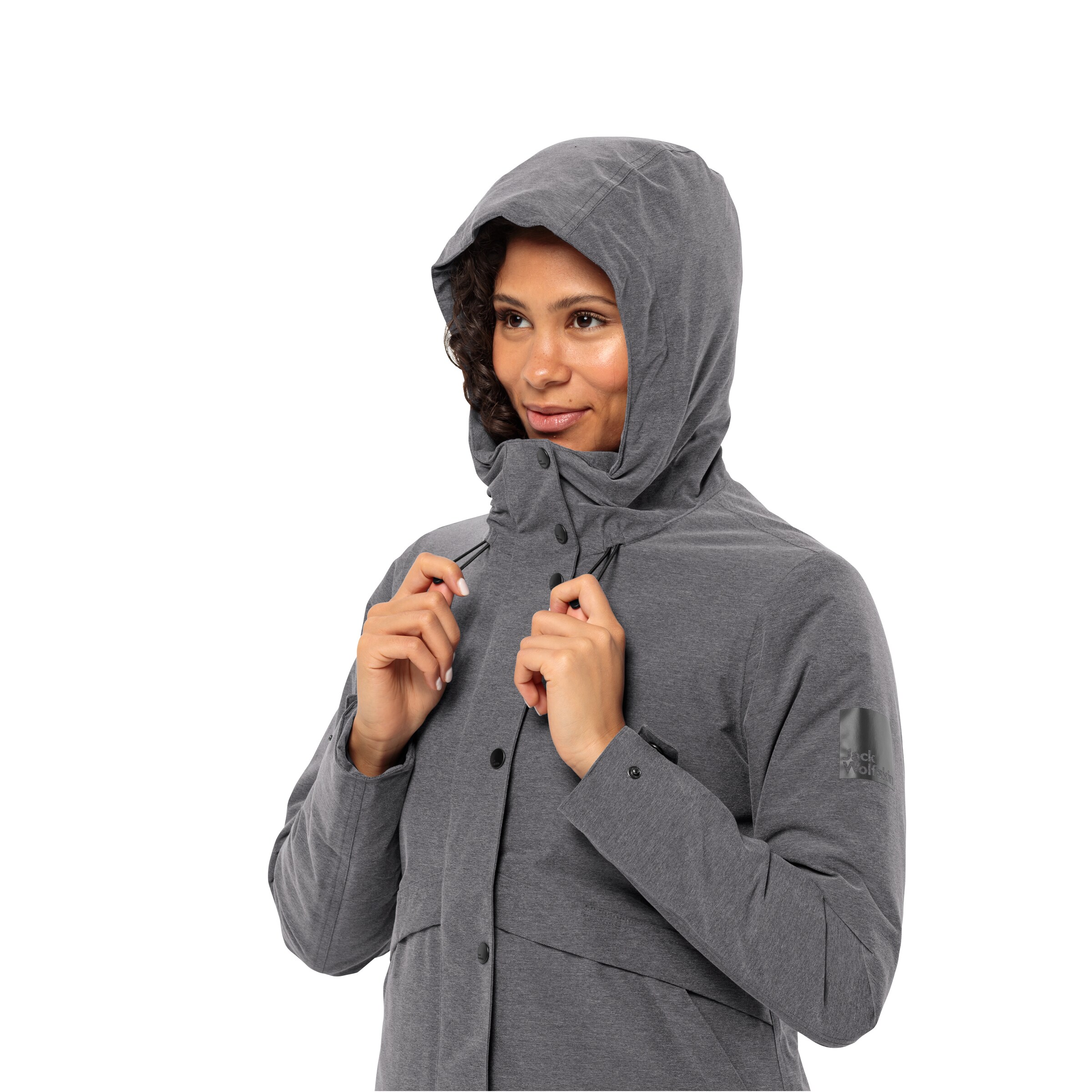 JACK WOLFSKIN Outdoorjas 'Snowy Park' in Grijs