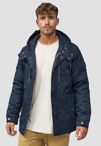 INDICODE JEANS Winterjas 'Elmhurts' in Blauw: voorkant