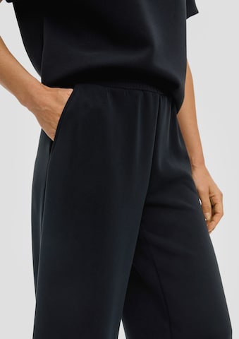s.Oliver Wide Leg Hose in Schwarz