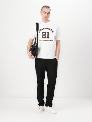 balta Karl Lagerfeld Marškinėliai