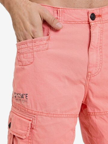 CAMP DAVID Regular Cargo Pants 'Cinque Terre' in Pink