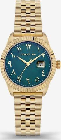 Montre à affichage analogique 'Cerruti 1881 - Date watch Chienti - Quartz watch movement - Watch case width: 36 mm' CERRUTI 1881 en vert : devant