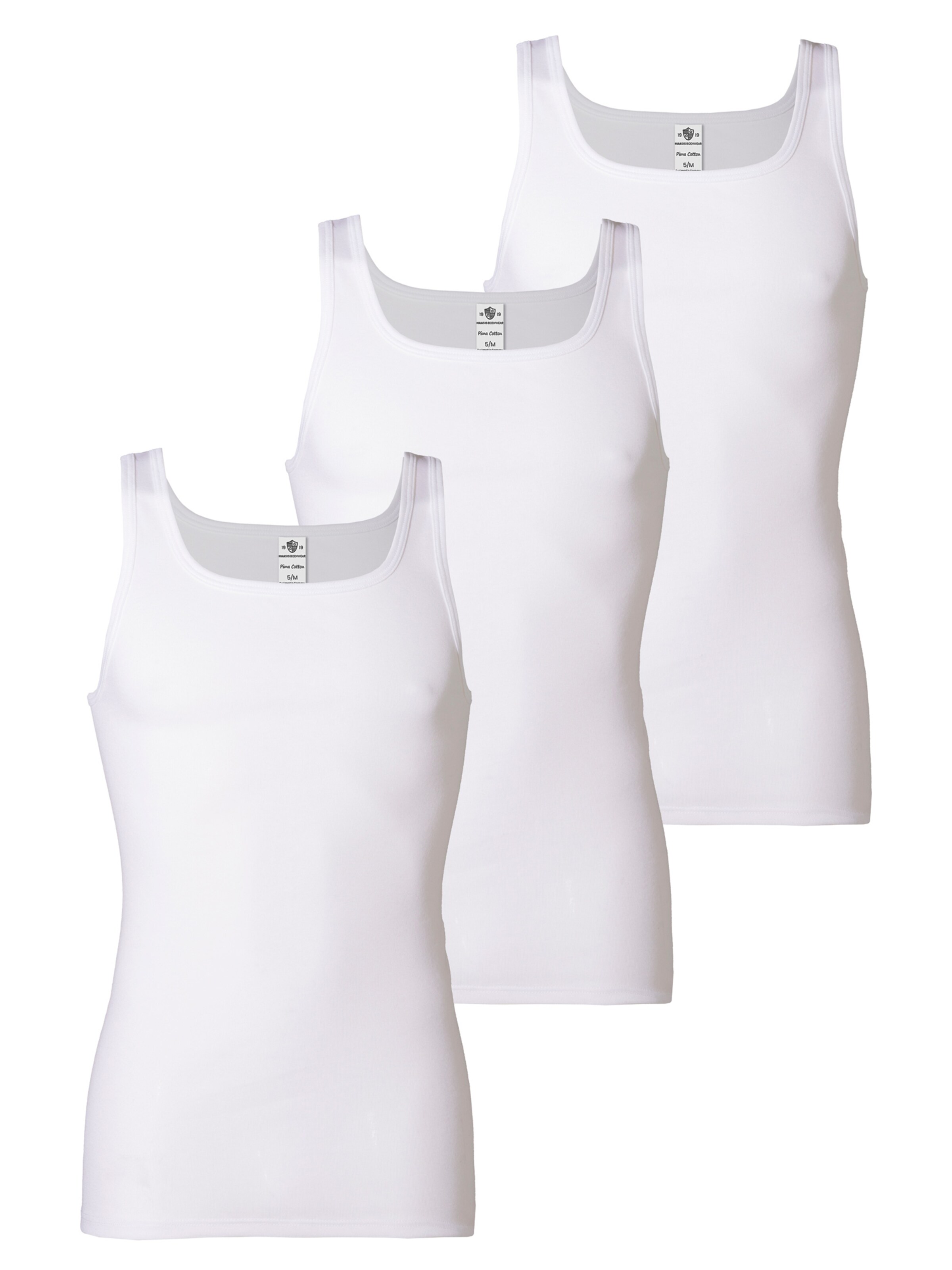 Haasis Bodywear Undershirt 'PIMA' in White: front