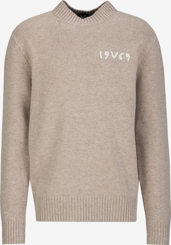 19V69 ITALIA Neulepaita 'Anteo' värissä beige: etupuoli