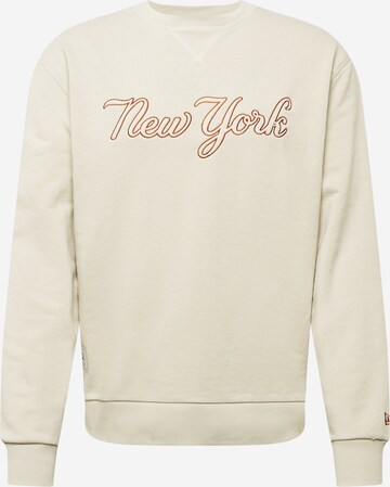 Sweat-shirt 'Heritage' NEW ERA en beige : devant