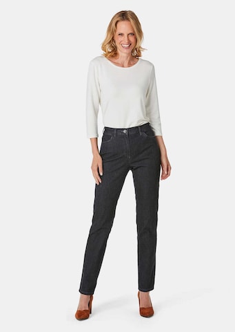 Goldner Slimfit Jeans 'Anna' in Schwarz