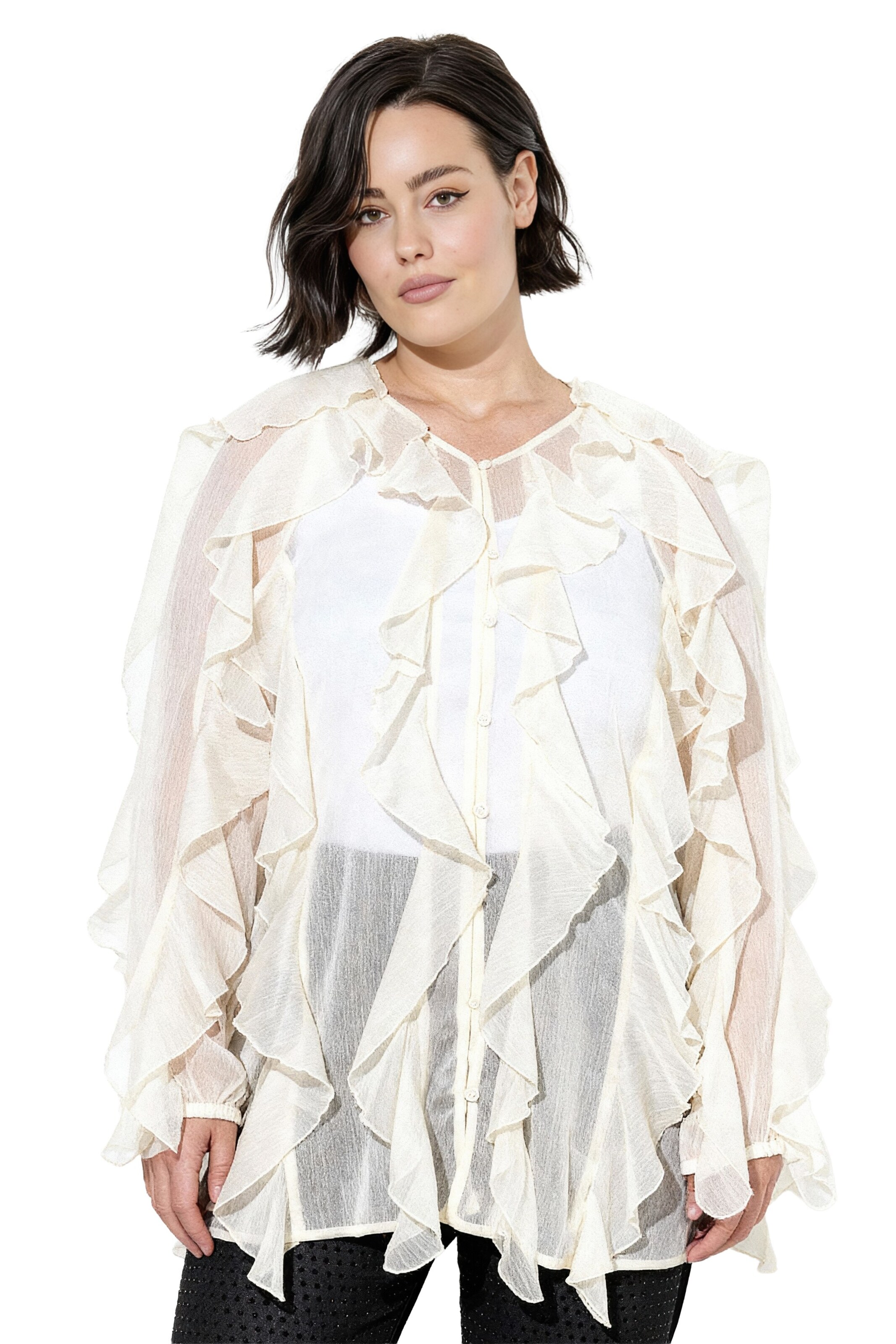 Ulla Popken Blouse in Yellow: front