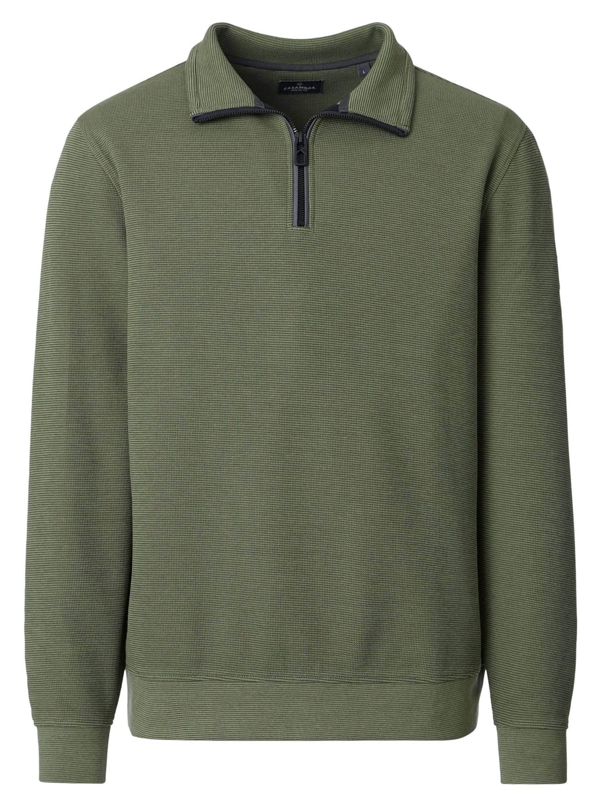 CASAMODA Sweatshirt 'Basic' in Groen: voorkant