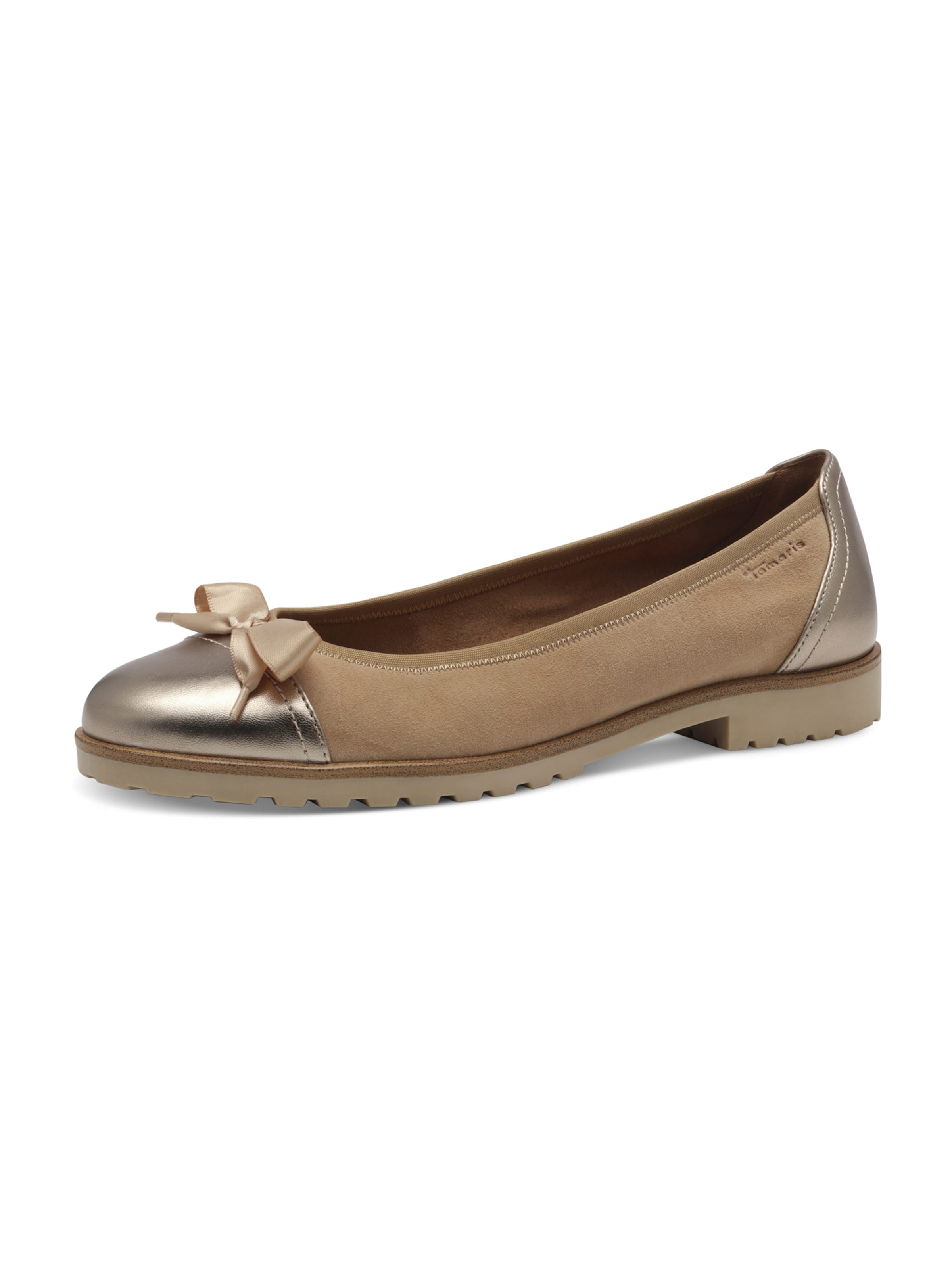 Tamaris Ballerina in Beige: Vorderseite