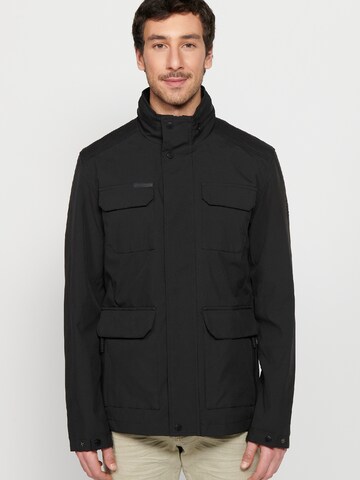 KOROSHI Between-season jacket in Black: front