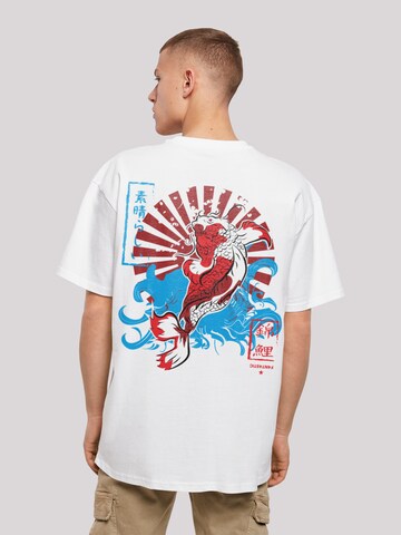T-Shirt 'Japan Koi Fisch' F4NT4STIC en blanc : devant