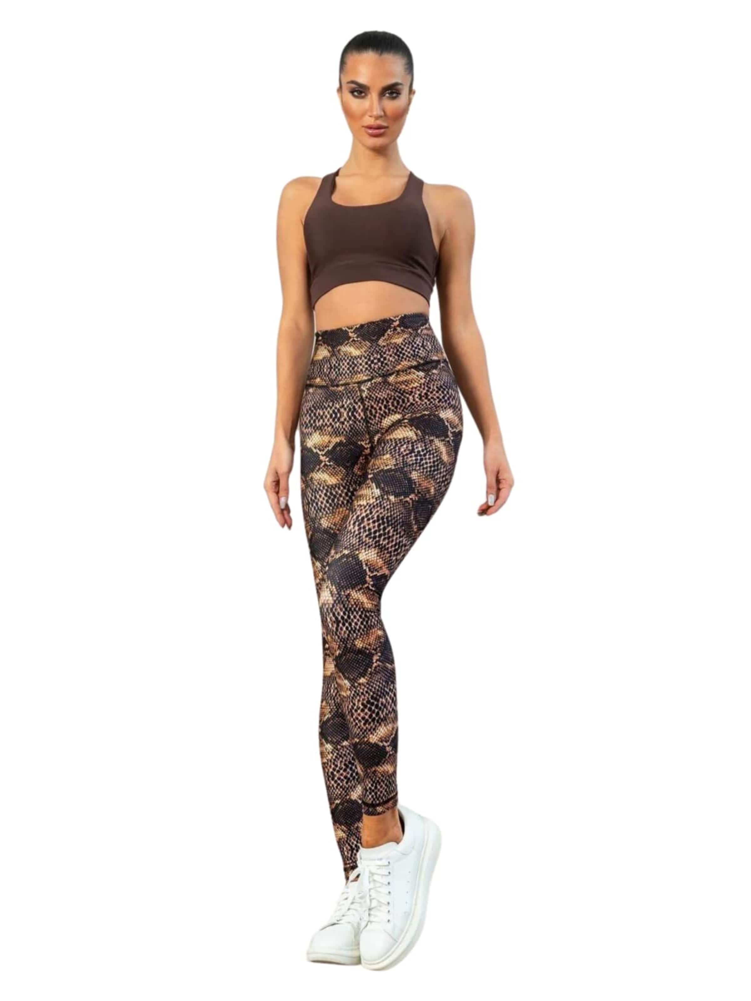 Lismina Slim fit Leggings '411' in Brown: front
