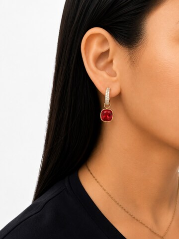 Secret Stones Ohrringe '2in1 perfect earrings' in Rot: Vorderseite