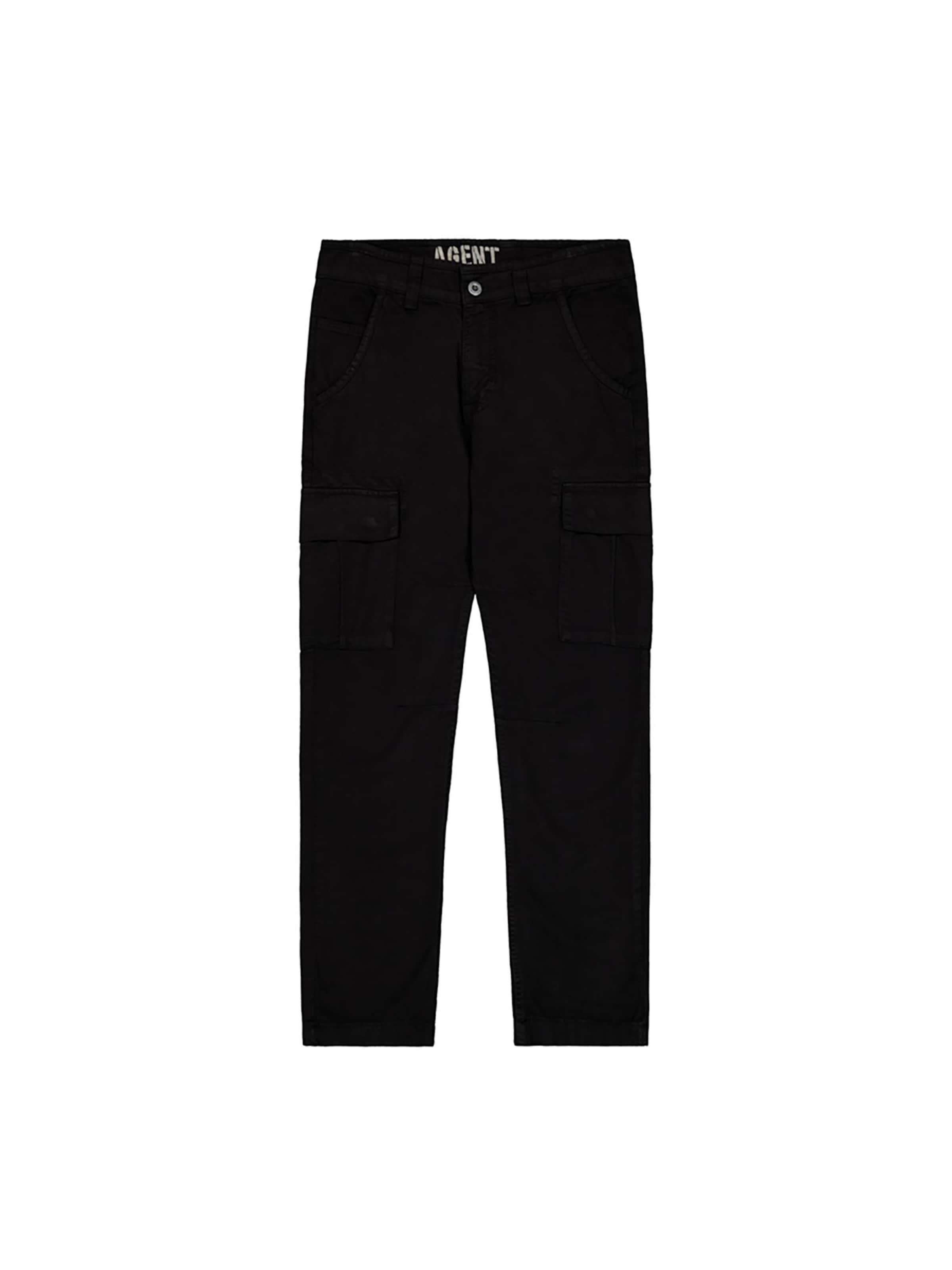 ALPHA INDUSTRIES Παντελόνι cargo 'Agent' σε μαύρο: μπροστά