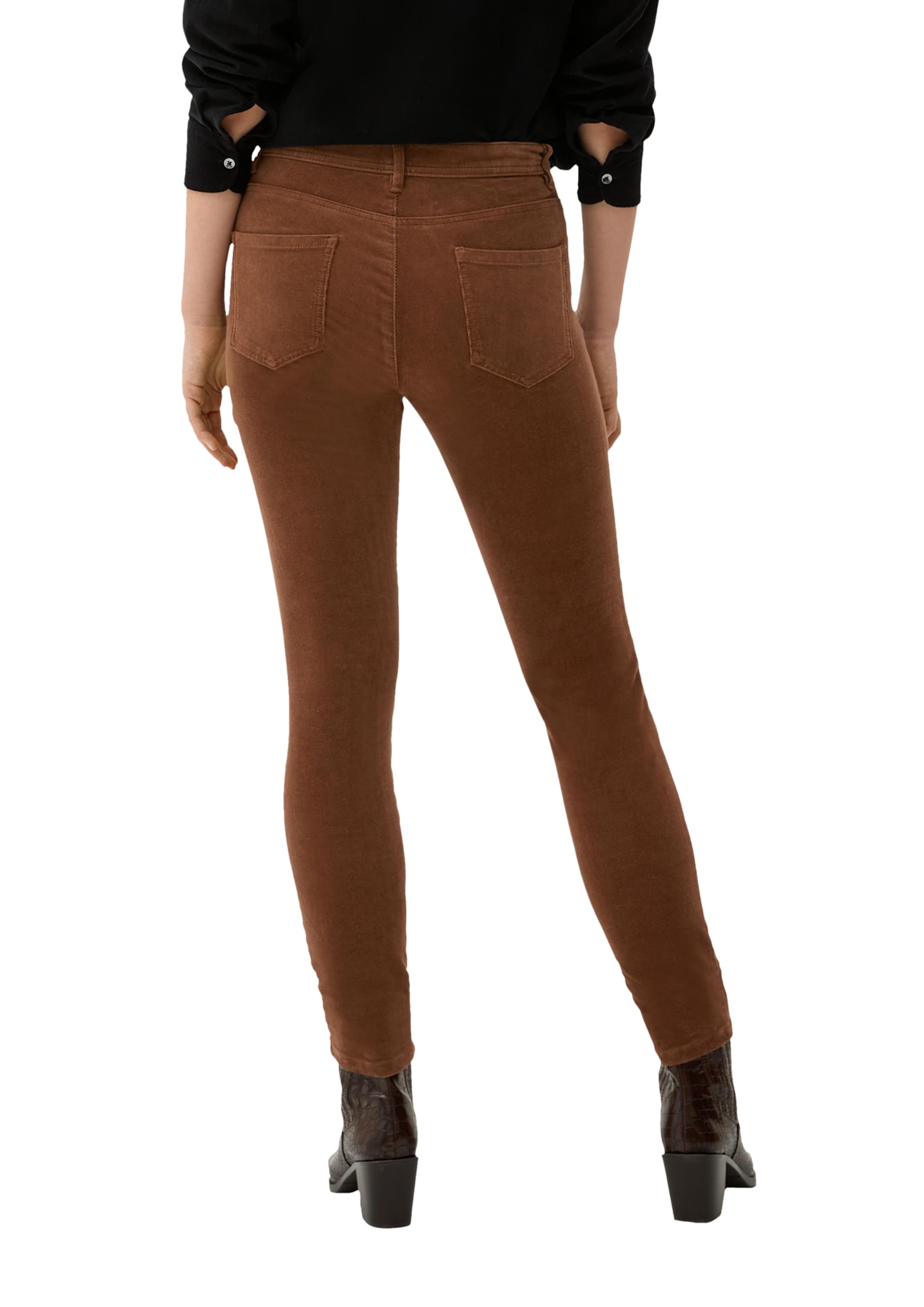 s.Oliver Slimfit Broek in Bruin