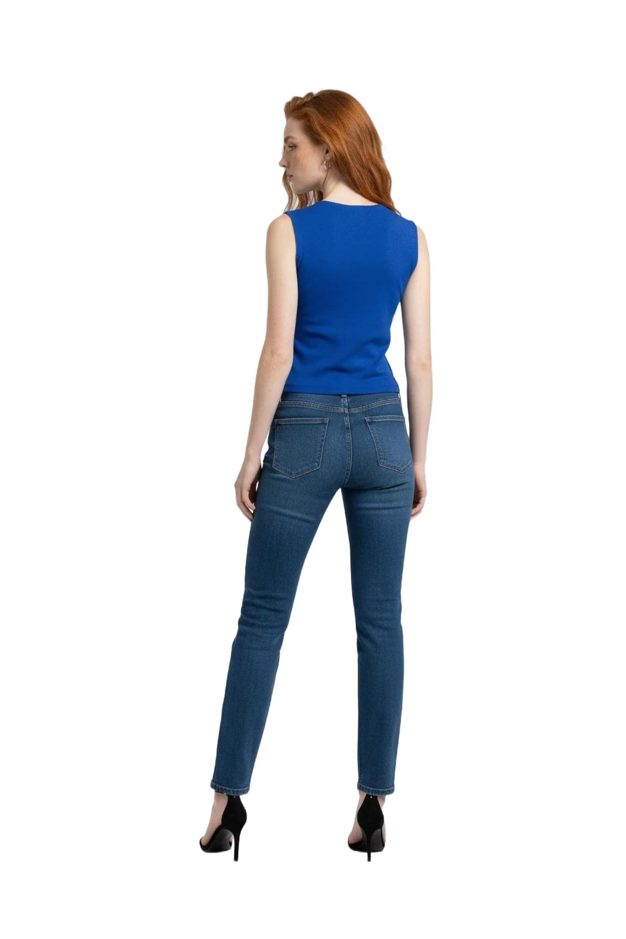 No Matter What Top in Blauw