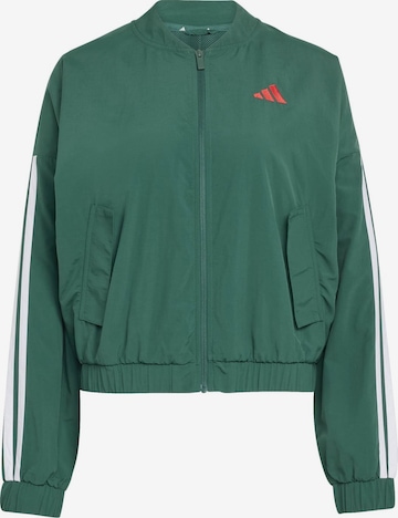 ADIDAS SPORTSWEAR - Casaco deportivo 'Essentials' em verde: frente