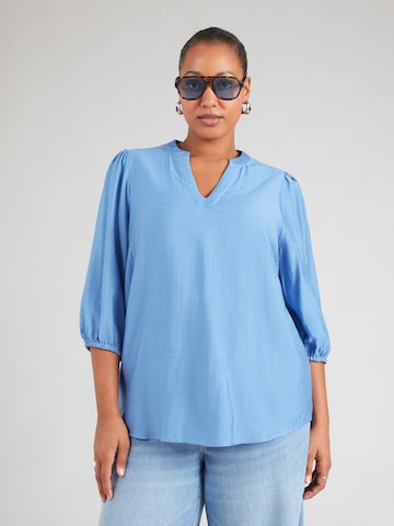 ONLY Carmakoma Bluza 'CARJOANNA' | modra barva: sprednja stran