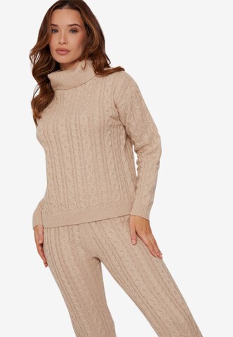 Chi Chi London Sweat suit in Beige