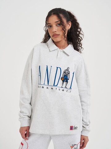 Sweat-shirt AND1 en gris : devant