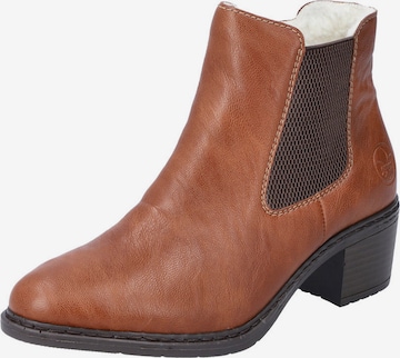 Chelsea Boots Rieker en marron : devant