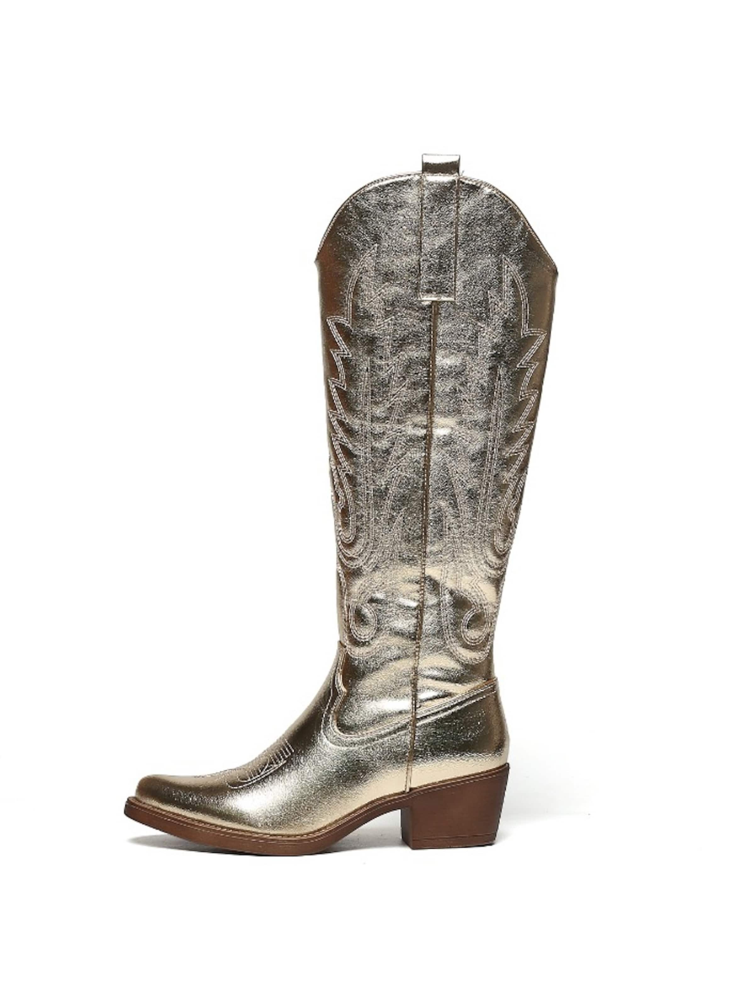 Bottes de cowboy Smile Favorites en or : devant