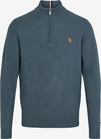 U.S. POLO ASSN. Sweater 'Kevin' in Blue: front