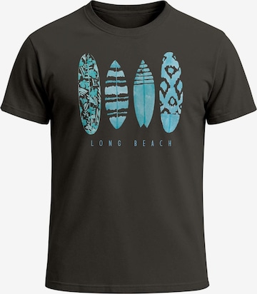 Neverless Shirt 'Long Beach' in Grey: front